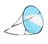 Tomantery Polyester Taffeta Kayak Wind Sail Durable Foldable Design for Water Sports Red Color 110x110cm (Blue)