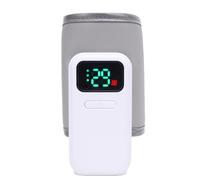 Tomantery Portable Rechargeable Baby Milk Warmer with Sleeve Constant Temperature Heating for Outdoor Travel, Universal and Quiet for Busy Days or Midnight Feedings 2.7 X 3.2 X 5.1in