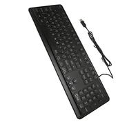 Tomantery Precise Large Print Backlit Keyboard Ergonomic Design for Elderly and Visually Impaired, 104 Key USB Wired Computer Keyboard