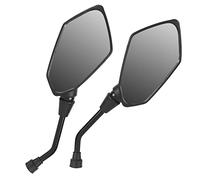 Tomantery Precise Motorcycle Black Wing Mirror for Extensive Rearview Vision and Safer Driving, Pair of Rear View Mirrors for Scooters, Street Cars, Sports Cars, Electric, 12.05 X 7.68in (8mm)