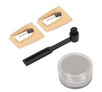 Tomantery Record Player Needles BROSS, 4 in 1 in Gold Aiguille Disks with Cleaning Brush for Phonographer