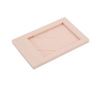 Tomantery Rectangular Desktop Classical Stand Picture Frame for Mini 3in Photos, Reusable Portable Photo Frame for Living Room Bedroom Office, ABS PP Material (Pink)