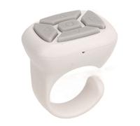 Tomantery Remote Control Ring Ergonomic App Page Turner for for Cell Phone ABS Material (White)