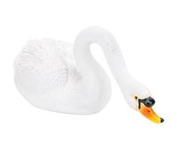 Tomantery Resin Swan Figurine Exquisite Floating Statue for Garden Pond Decorative Swan Sculpture for Home Indoor or Outdoor Use (White)