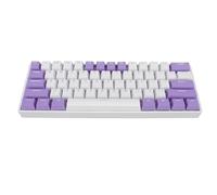 Tomantery RGB Backlit 61 Key Blue Switch Mechanical Keyboard for Gaming and Office Ergonomic Design White Shell