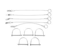 Tomantery Round Wire PTO Shaft Locking Pin with Anti Lost Chain Stable Fixing Safety Coupler Pin for SUVs Trucks, 5Pcs Stainless Steel