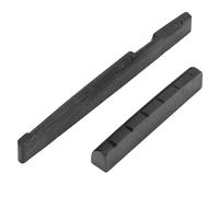 Tomantery Smooth Camel Bone Guitar Saddle Nut, Easy to Install on 6 String Folk Guitars, Ideal for Musicians and Guitar Enthusiasts (Black)