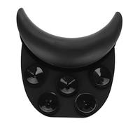 Tomantery Soft Silicone Shampoo Bowl Gripper Cushion with Suction Cups for Hair Washing, Portable Neck Rest Cushion for Salon Use, Black, 7.9x7.5inch