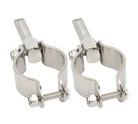 Tomantery Stainless Steel 1 Pair Oar Socket Side Mount Brackets Clamp On Row Locks 1 3/8-3/4 Inch for Boating Accessories