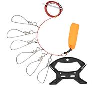 Tomantery Stainless Steel Floating Fishing Lock for Live Fish 11.4ft Long Stringer Buckle Tackle Accessories for Boat and Shore Anglers