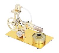Tomantery Stirling Engine Model Educational Steam Power Motor Toy for Science Exploration, with LED Lights for Birthday Gift, 6.3x3.5x4.7in