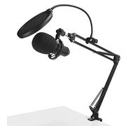 Tomantery Support for the Adjustable Microphone Scissor Arm, Support for the Robust and Resistant Microphone Arm for the Phases of the Houses of the Houses for Radio and Television Studies, etc.