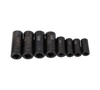 Tomantery Tap Socket Set Durable Accurate Standard for Automobile Maintenance 8Pcs 1/4in 3/8in Drive