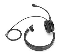 Tomantery Type-C Single Ear Business Headset with Noise Canceling Mic for Call Centers and Offices, Leatherette Material