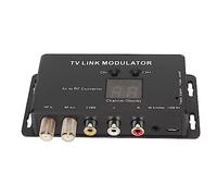 Tomantery UHF Modulator TV Link Modulator with Adjustable Sound Output Levels for RF Converter IR Extender for Set Top Boxes and A/V Sources, PAL NTSC AV to RF Converter for Home Entertainment System