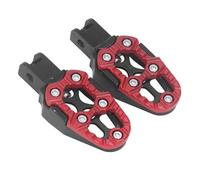 Tomantery Universal Aluminum Alloy Anti Slip Motorcycle Foot Pegs for Enhancing Riding Control for Most Motorcycles (Red)