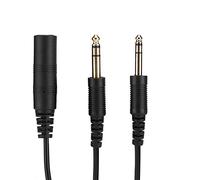 Tomantery Universal Helicopter Aviation Headset Adapter Durable for David Clark Cable, Dual GA Plugs for Pilots