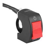 Tomantery Universal Motorcycle Handlebar Switch Headlight Fog Light Switch ON/OFF Button for Most 22mm Handlebars - Black + Red