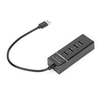 Tomantery USB 3.0 HUB Slim High Speed 4 Ports for OS X, Portable Lightweight USB Splitter for Work Anytime, Drive-Free Support for Office Travel
