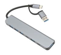 Tomantery USB C HUB, 7 on 1 High -compatibility Saving Cost Thin Chipset USB C Station for Space Gray for Computers
