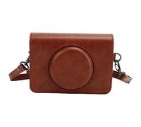 Tomantery Vintage Protective PU Leather Camera Case with Adjustable Shoulder Strap for C210R Mini Take/Attempt Retro, Perfect Fit for Photography Lovers, Soft Velvet Inner Layer
