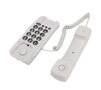 Tomantery Wall Mount Phone Corded Silent Flash Function Ringer Volume Adjustable Redial Telephone for Hotel Office ABS (White)