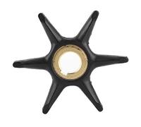 Tomantery Water Pump Impeller Compatible with Johnson/Outboard Motors 10-30, Marine Grade Rubber 6pcs Blades, for Boat Engine Repair, Copper + Rubber Material