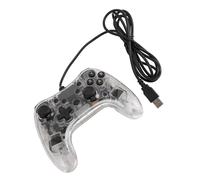 Tomantery Wired Transparent Game Controller with RGB Lights 6 Axes Gyroscope for PC IOS ABSSize Applicable Scene