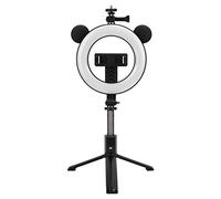 Tomantery Wireless Bluetooth Selfie Stick Ring Light Foldable Tripod for Live Streaming 48 Light Chips for Android IOS Desktop Selfie Stick Foldable Tripod Stand