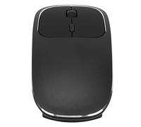 Tomantery Wireless Mouse Durable Portable Adjustable DPI Office Mouse for XP, Vista, 7, 8, ME, Suitable for Desktop, Laptop, Aluminium Alloy Black