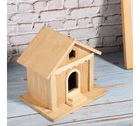 Tomantery Wooden Birdhouse Beautifully Hand-made for Parrots Swallows Outdoor Garden Decor for Nature Lovers Paulownia Wood 18x18x14.5cm