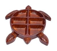 Tomantery Wooden Food Serving Tray Creative Divided Platter for Nuts and Cheese for Dining Table Pine Wood (#3)