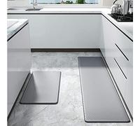 TOMAO Kitchen Rugs, Cushioned Anti-Fatigue Mat, Non-Skid Waterproof Wipeable Thickened Comfort Standing Foam For Kitchen, Floor Home, Office, Sink, Laundr(Size:45cm × 75cm, Color:grey)