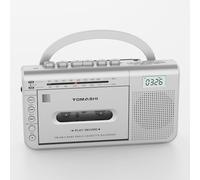 TOMASHI Cassette Player Recorder with AM/FM Radio - Tape to SD & SD to Tape Recording, LCD Display, Built-in Mic, Voice Recorder, Earphone & Mic Jack - Portable Audio Device, Walkman-Style