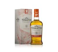 Tomatin 10 Year Old Highland Single Malt Scotch Whisky 700ml, 40% Alc/Vol - Aged in Bourbon Casks - Crisp Highland Character - Presented in Embossed Glass Bottle & Gift Box