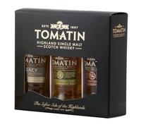 Tomatin Scotch Whisky Gift Set Highland Single Malt Scotch Whisky 43% alcohol/vol 3 x 50ml Mini Glass Bottles in Presentation Gift Box