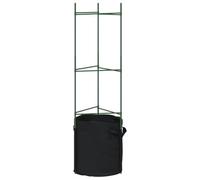 Tomato Cages with Plant Bags, Pack of 8, Steel, Green, 116 cm, Height Adjustable with PP Connectors for Tomatoes, Cucumbers, Beans, Climbing Plants, Balcony, Patio, Garden, Indoor and Outdoor Use