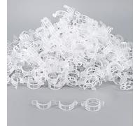 Tomato Clips, 100 Pcs Plastic Trellis Clips Plant Support Clips, Grape Vine, Tomato Vine, Garden Clips to Grow Upright Makes Plants Healthier for Tomato Cucumber Grape Vegetables Plants