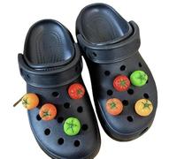Tomato Decor Shoe Charms for Clogs Glow-in-the-Dark 3D Small Tomato Decorations Fun Croc Accessories for Adults & Kids Party Favors, Birthday Gifts 8pcs