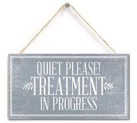 TOMATO FANQIE Quiet Please Treatment in Progress Do Not Disturb Hanging Wall Door Salon Sign Plaque Gift (US-G008)