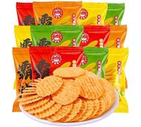 Tomato flavored crispy potato chips, 4 flavors mixed, spicy French fries, Chongqing hotpot flavor, Sichuan spicy flavor, non fried potato chips, puffed food, casual spicy snack gift packs (8 packs)