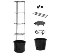 Tomato Grower Anthracite Polypropylene Planter Ø 29.5x115 cm/Ø39x150 cm vidaXL