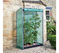 Tomato Grozone Mini Greenhouse With Steel Frame, Pe Cover, Vent Holes & Zip Up Front Panel - Measures H150 X W100 X D41Cm