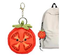 Tomato Keychain - Stuffed Wallet Ornament | Car Key Accessories | For Kids, Adults, Collectors, Students, Teachers, Food Lovers, Office, Travelers, Shopping Suitcases, Wallets, And Cute Plush Bag