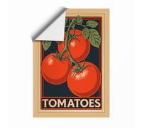 Tomato Label Vintage Unframed Wall Art Print A3 (42×29.7cm), Wall Decor for Living Room, Bedroom, Office & Home, Art Gift