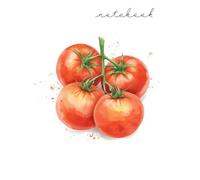 Tomato Notebook - Mediterranean Kitchen Aesthetic Journal: Minimalist lined notebook inspired by Italian markets, coastal cuisine and European summer charm