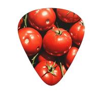 Tomato oil painting Printed pick set - 12 pieces, thin, medium and thick guitar picks, suitable for guitar, bass, electric guitar and ukulele
