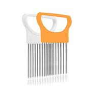 Tomato Onion-Holder Vegetables Slicer-Cutting-Aid Holder Guide Slicing Cutter Safe Fork (white+yellow 2Pcs)