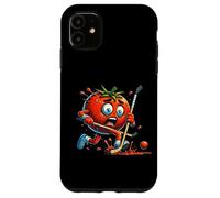 Tomato Panic Hockey Cartoon Funny Rink Chase Case for iPhone 11