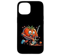 Tomato Panic Hockey Cartoon Funny Rink Chase Case for iPhone 15